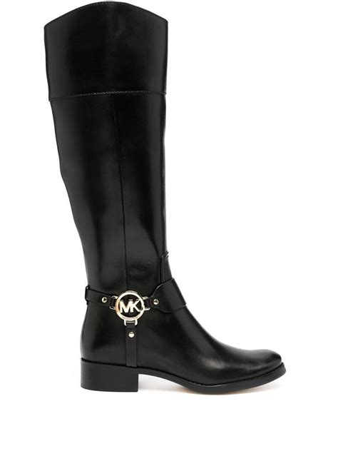 michael kors fulton shoes black|michael kors black high boots.